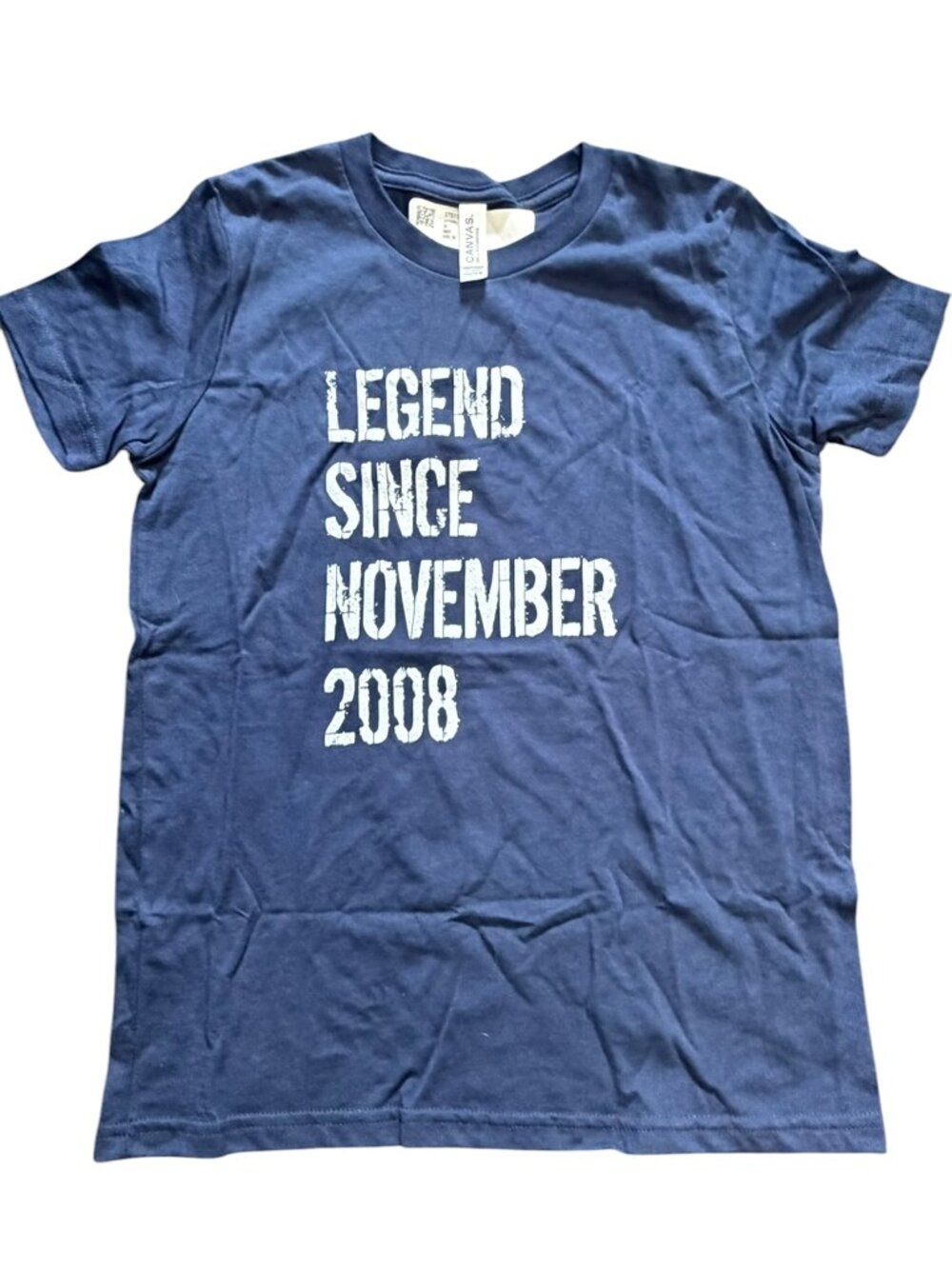 NWT Youth Legend Since November 2008 Birthday Graphic Tee Navy M